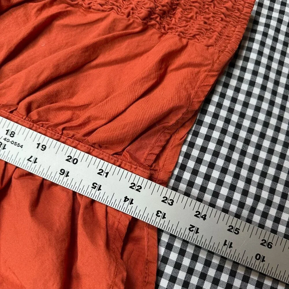 Free People Hold On Ruched Orange Mini Halter Dress Size X-Small